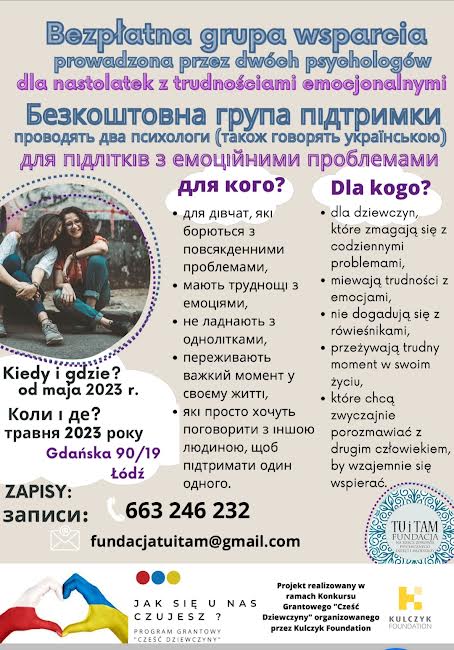 Read more about the article Zajęcia dla nastolatek w wieku 13-18 lat z Ukrainy i Polski